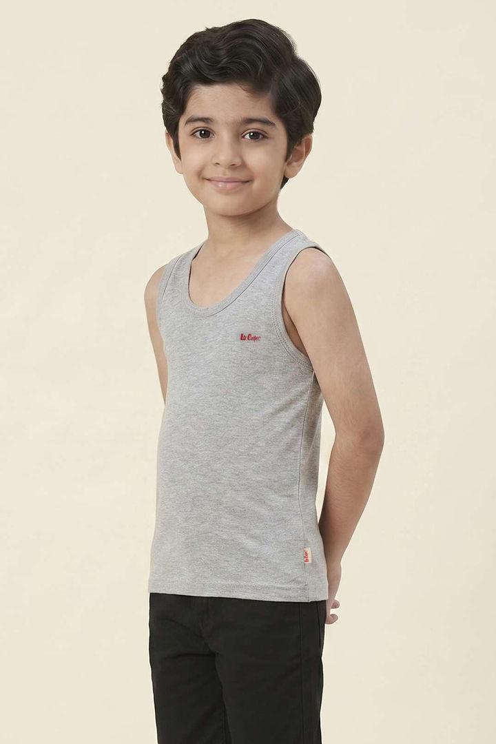 Lee Cooper Boys Solid Vest (Pack of 2) - Multicolor — image 3